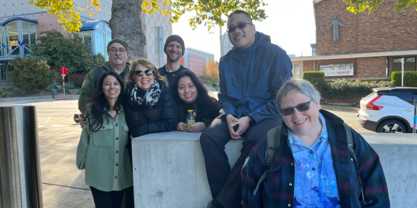 The UW Radiology Education Team poses at the Seattle Center.