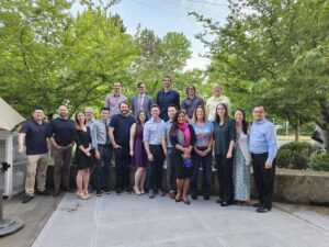 Photo of the AY24 neuroradiology trainees at their graduation dinner in June 2024.