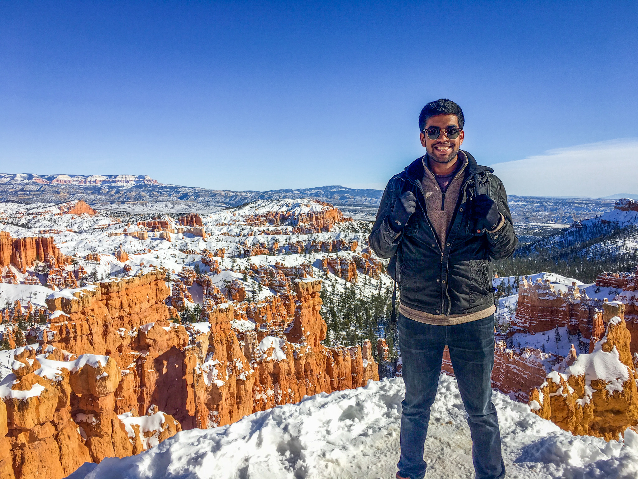 Nintin Venugopal at a national park in Utah.