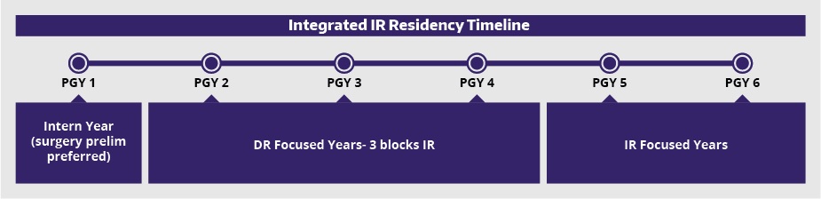 Integrated IR Residency Timeline.
