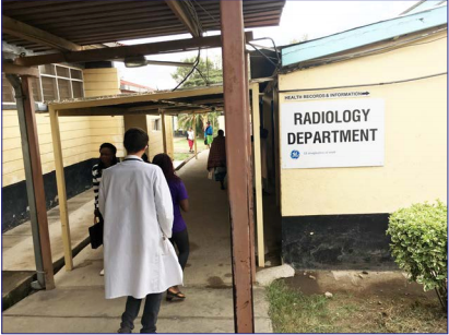 Outside Nairobi’s Kenyatta National Hospital, Radiology.