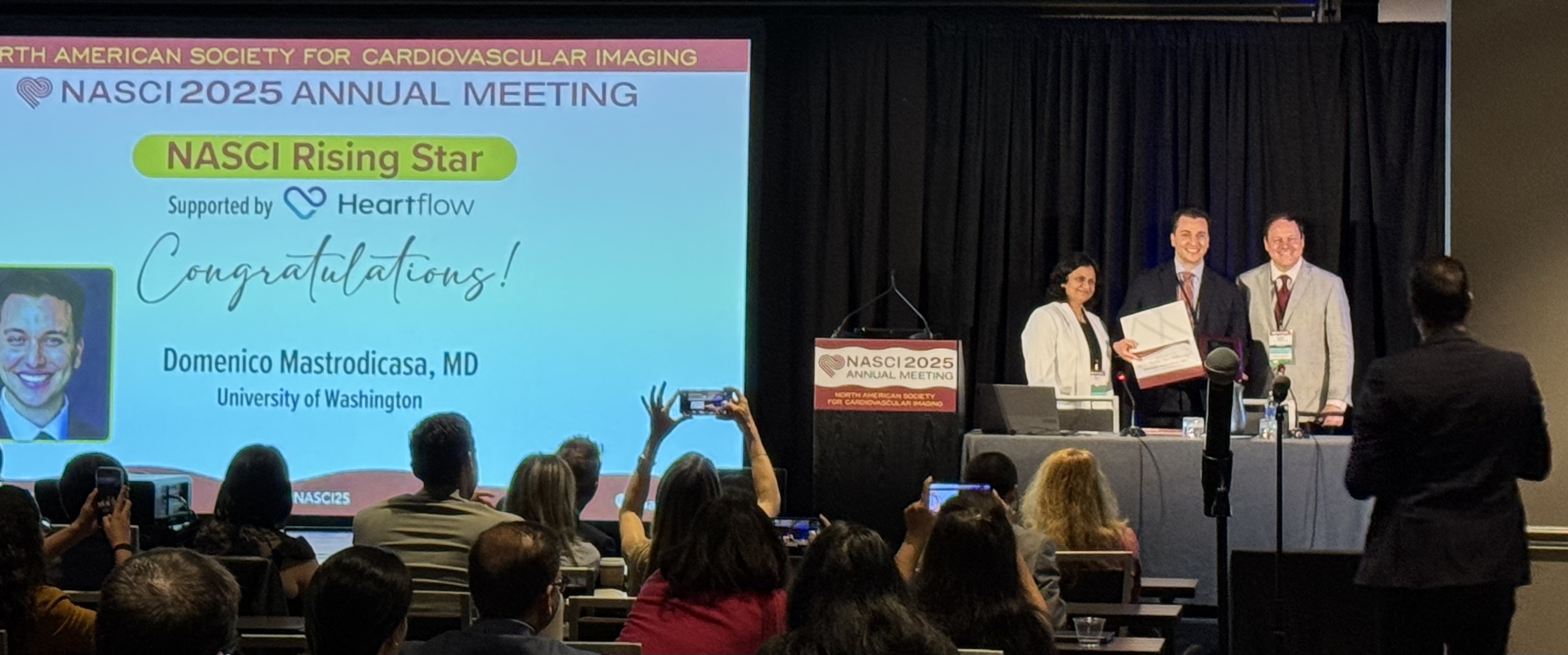 Dr. Domenico Mastrodicasa receives the NASCI Rising Star Fellowship.