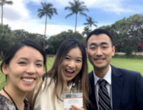 Residents Hoiwan, Janis, and Larry in Hawaii for SAR 2020.