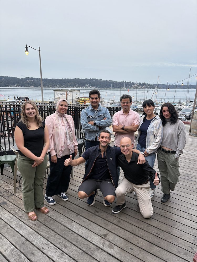 The OncoRad Team by the waterfront.